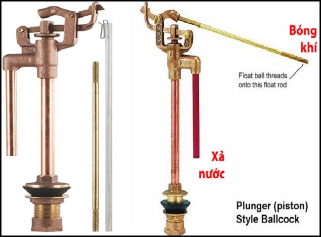 Phao bồn cầu piston đồng