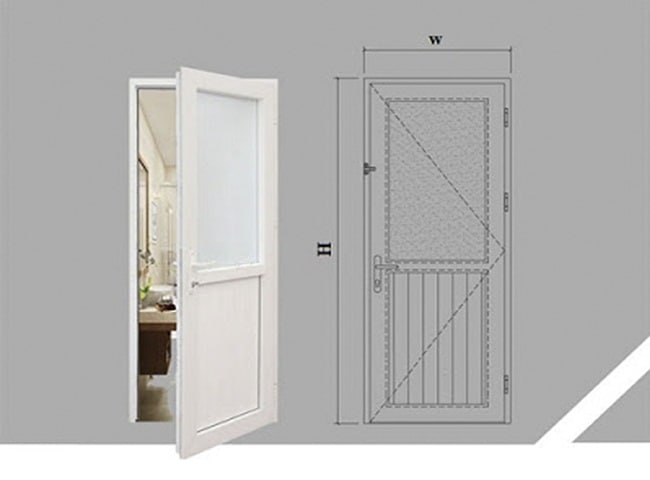 Kích thước tiêu chuẩn cửa nhà vệ sinh