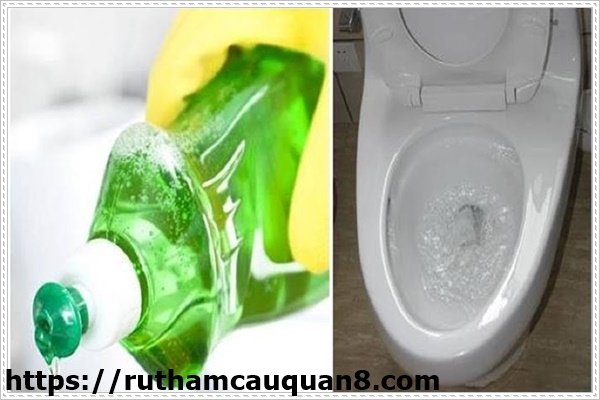 Th&ocirc;ng bồn cầu bệt tại nh&agrave; hiệu quả với nước rửa ch&eacute;n